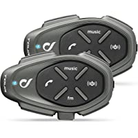 Cellularline INTERPHOTOURTP Bluetooth Auriculares Manos Libres para Casco Moto Dual- Negro